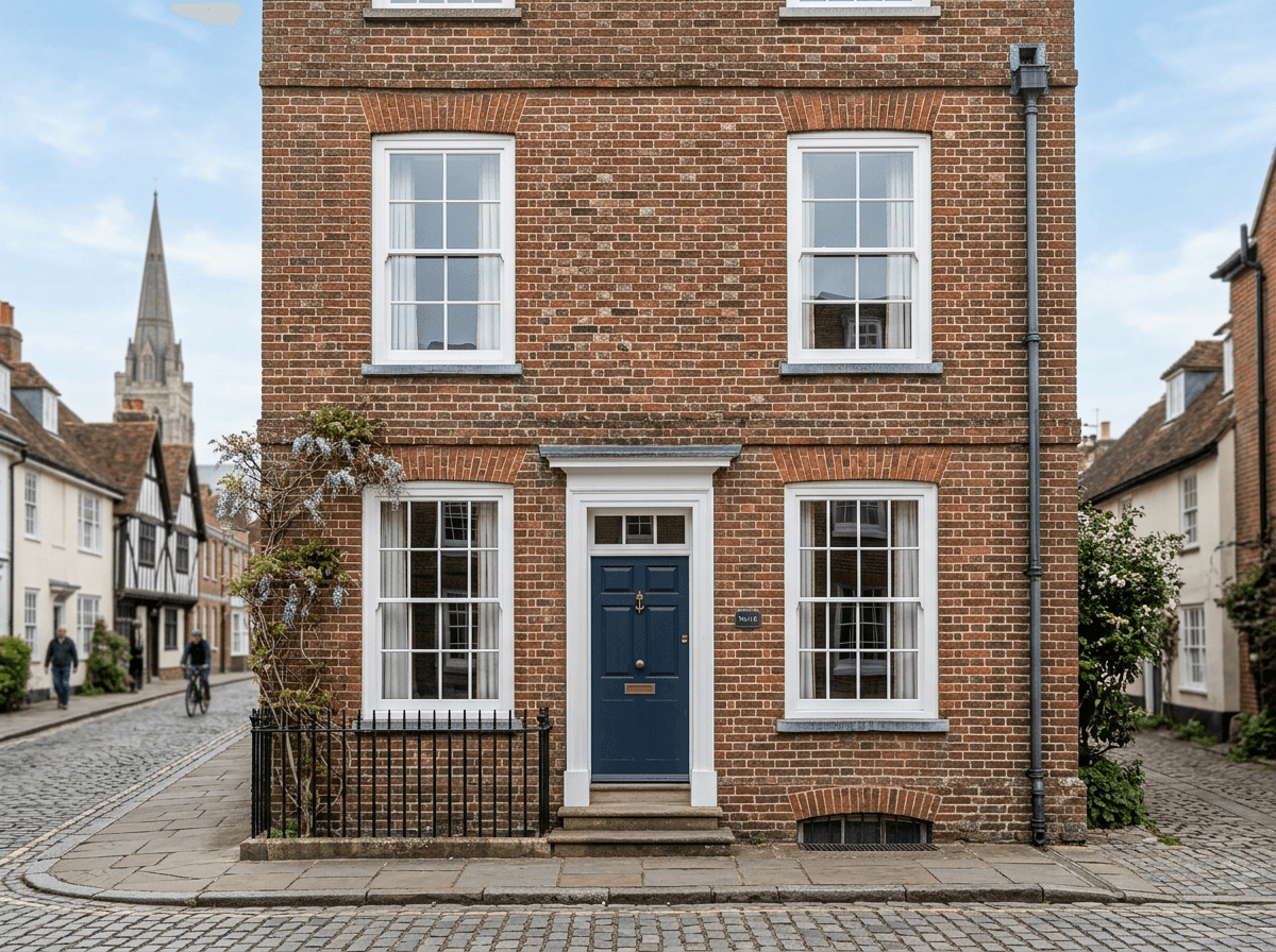 Period townhouse with sliding sash windows