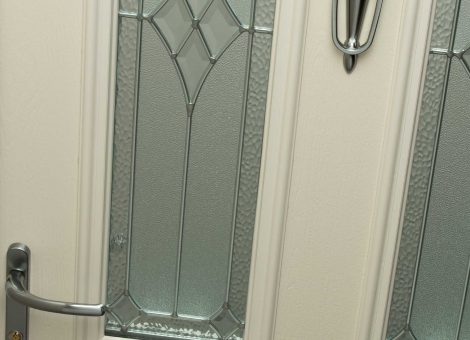 Cream Composite Door with Glass, Waterlooville